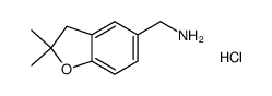 (2,2-dimethyl-2,3-dihydrobenzofuran-5-yl)methanamine hydrochloride Structure