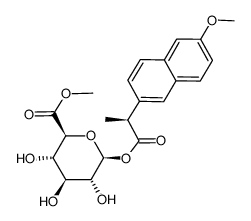 (S)-naproxen 1-β-O-acyl glucuronide methyl ester结构式