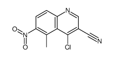 4-氯-5-甲基-6-硝基-3-喹啉甲腈结构式