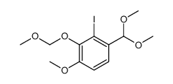 Benzene, 1-(dimethoxymethyl)-2-iodo-4-methoxy-3-(methoxymethoxy)- Structure