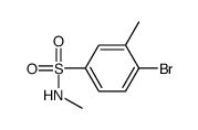 N-甲基-4-溴-3-甲基苯磺酰胺结构式