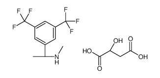 (R)-1-(3,5-Bis(trifluoromethyl)phenyl)-N-methylethanamine (S)-2-Hydroxysuccinate Structure