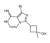 顺式-3-(8-氨基-1-溴咪唑并[1,5-a]吡嗪-3-基)-1-甲基环丁醇结构式