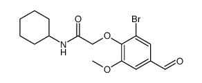 Acetamide, 2-(2-bromo-4-formyl-6-methoxyphenoxy)-N-cyclohexyl Structure