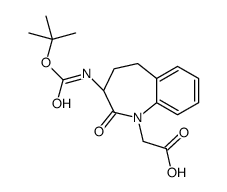 (S)-(3-N-Boc-氨基-2-氧代-2,3,4,5-四氢-苯并[b]氮杂革-1-基)-乙酸结构式
