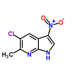 5-氯-6-甲基-3-硝基-7-氮杂吲哚结构式