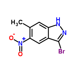 3-Bromo-6-methyl-5-nitro-1H-indazole structure