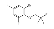 1-Bromo-3,5-difluoro-2-(2,2,2-trifluoroethoxy)benzene结构式