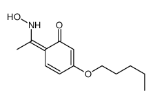 6-[1-(hydroxyamino)ethylidene]-3-pentoxycyclohexa-2,4-dien-1-one Structure