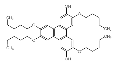 3,6,10,11-四(正戊氧基)三亚苯基-2,7-二醇结构式