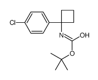 1-(4-氯苯基)环丁基氨基甲酸叔丁酯结构式