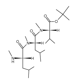 N-Methyl-(S)-leucyl-N-methyl-(S)-leucyl-N-methyl-(S)-valin-tert-butylester结构式