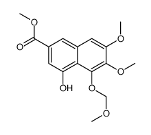 4-羟基-6,7-二甲氧基-5-(甲氧基甲氧基)-2-萘羧酸甲酯结构式