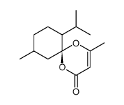 (-)-(6s)-4,10-dimethyl-7-isopropyl-1,5-dioxaspiro[5.5] undec-3-en-2-on结构式