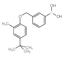 (3-((4-(叔丁基)-2-甲基苯氧基)甲基)苯基)硼酸结构式
