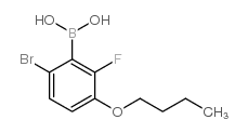6-溴-3-丁氧基-2-氟苯硼酸结构式