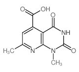 1,7-二甲基-2,4-二氧代-1,2,3,4-四氢吡啶并[2,3-d]嘧啶-5-羧酸结构式