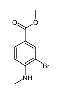 3-溴-4-(甲基氨基)苯甲酸甲酯结构式
