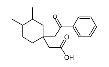 2-(3,4-dimethyl-1-phenacylcyclohexyl)acetic acid Structure