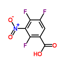 2,4,5-三氟-3-硝基苯甲酸结构式