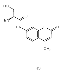 L-丝氨酸-7-胺基-4-甲基豆香素盐酸盐结构式