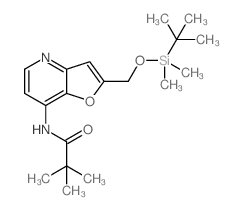 N-(2-((叔丁基二甲基甲硅烷基氧基)甲基)-呋喃并[3,2-b]吡啶-7-基)三甲基乙酰胺结构式