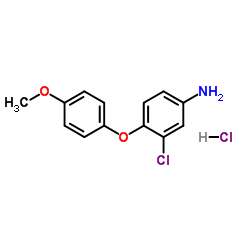 3-Chloro-4-(4-methoxyphenoxy)aniline hydrochloride (1:1) Structure