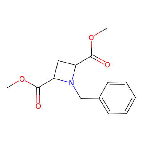 trans-1-benzylazetidine-2,4-dicarboxylic acid dimethyl ester结构式