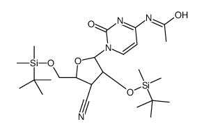 N-[1-[(2R,3R,4S,5S)-3-[tert-butyl(dimethyl)silyl]oxy-5-[[tert-butyl(dimethyl)silyl]oxymethyl]-4-cyanooxolan-2-yl]-2-oxopyrimidin-4-yl]acetamide Structure