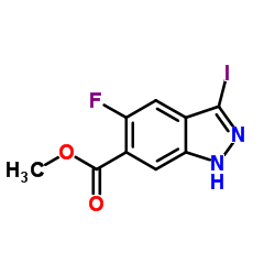 Methyl 5-fluoro-3-iodo-1H-indazole-6-carboxylate Structure