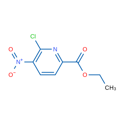 6-氯-5-硝基吡啶-2-羧酸乙酯结构式