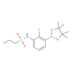 N-(2-氟-3-(4,4,5,5-四甲基-1,3,2-二氧硼杂环戊烷-2-基)苯基)丙烷-1-磺酰胺结构式