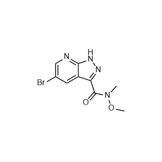 5-Bromo-N-methoxy-N-methyl-1H-pyrazolo[3,4-b]pyridine-3-carboxamide Structure