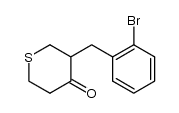 3-[(2-Bromophenyl)methyl]tetrahydro-4H-thiopyran-4-one Structure