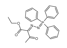 3-oxo-2-(triphenylphosphoranylidene-hydrazono)-butyric acid ethyl ester结构式