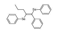 (E)-(1-phenylpent-1-ene-1,2-diyl)bis(phenylselane)结构式
