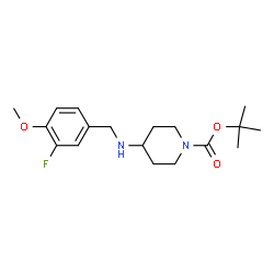 tert-Butyl 4-(3-fluoro-4-methoxybenzylamino)piperidine-1-carboxylate Structure