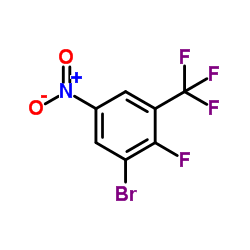 1-Bromo-2-fluoro-5-nitro-3-(trifluoromethyl)benzene structure