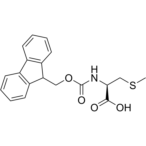 (R)-2-((((9H-芴-9-基)甲氧基)羰基)氨基)-3-(甲硫基)丙酸结构式
