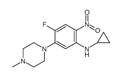 N-cyclopropyl-4-fluoro-5-(4-methylpiperazin-1-yl)-2-nitroaniline Structure
