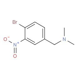 N,N-二甲基-4-溴-3-硝基苄胺结构式