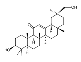 3β,30-Dihydroxyolean-12-en-11-one结构式