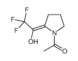 Pyrrolidine, 1-acetyl-2-(2,2,2-trifluoro-1-hydroxyethylidene)-, (Z)- (9CI) Structure