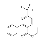 3-PYRIDINECARBOXYLIC ACID, 2-PHENYL-6-(TRIFLUOROMETHYL)-, ETHYL ESTER结构式
