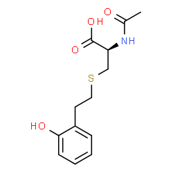 (2R)-2-acetamido-3-[2-(2-hydroxyphenyl)ethylsulfanyl]propanoic acid Structure