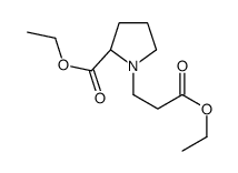 ethyl (2S)-1-(3-ethoxy-3-oxopropyl)pyrrolidine-2-carboxylate结构式
