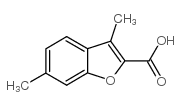 3,6-二甲基-1-苯并呋喃-2-羧酸结构式