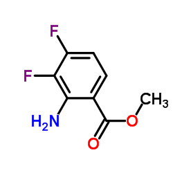 2-氨基-3,4-二氟苯甲酸甲酯结构式