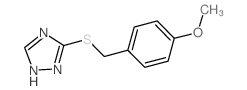 3-[(4-甲氧基苄基)硫代]-1H-1,2,4-三唑结构式