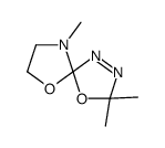 2,2,9-trimethyl-1,6-dioxa-3,4,9-triazaspiro[4.4]non-3-ene结构式